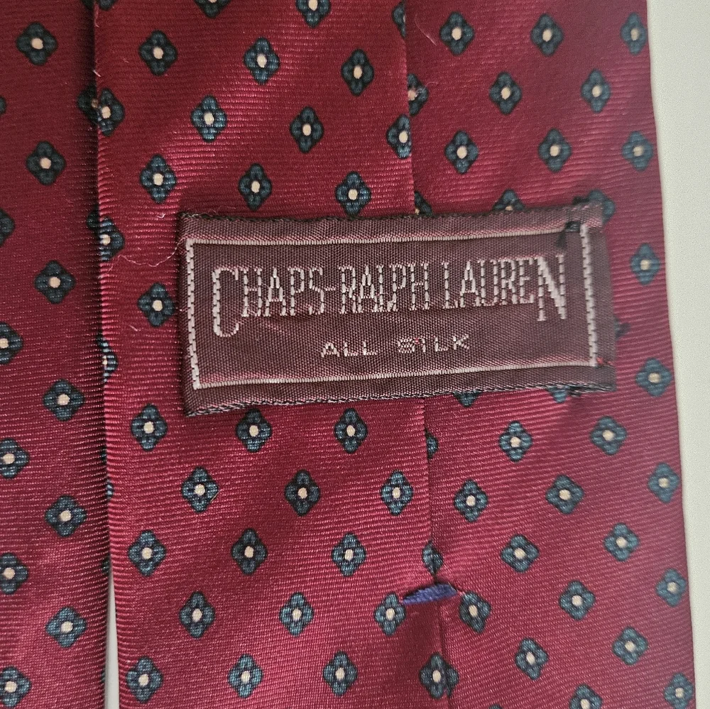 VTG RALPH LAUREN CHAPS Foulard Silk Tie | SZ 58